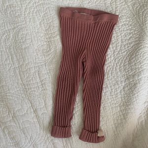 Zara rose pink knit leggings